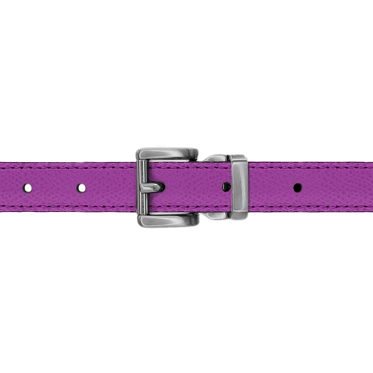 Ceinture enfant 20 mm cuir grainé framboise boucle Paris mate