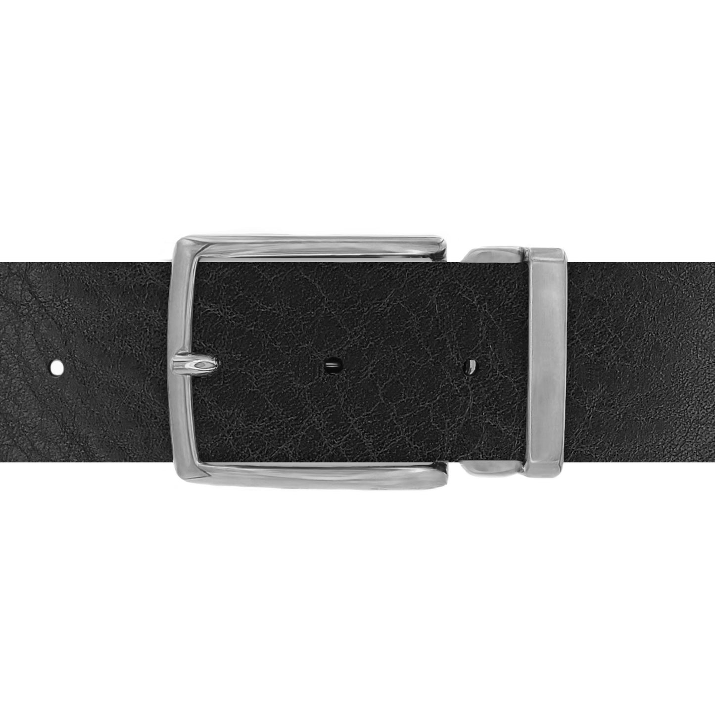 Ceinture 40 mm cuir ceinturon noir boucle Milano mate