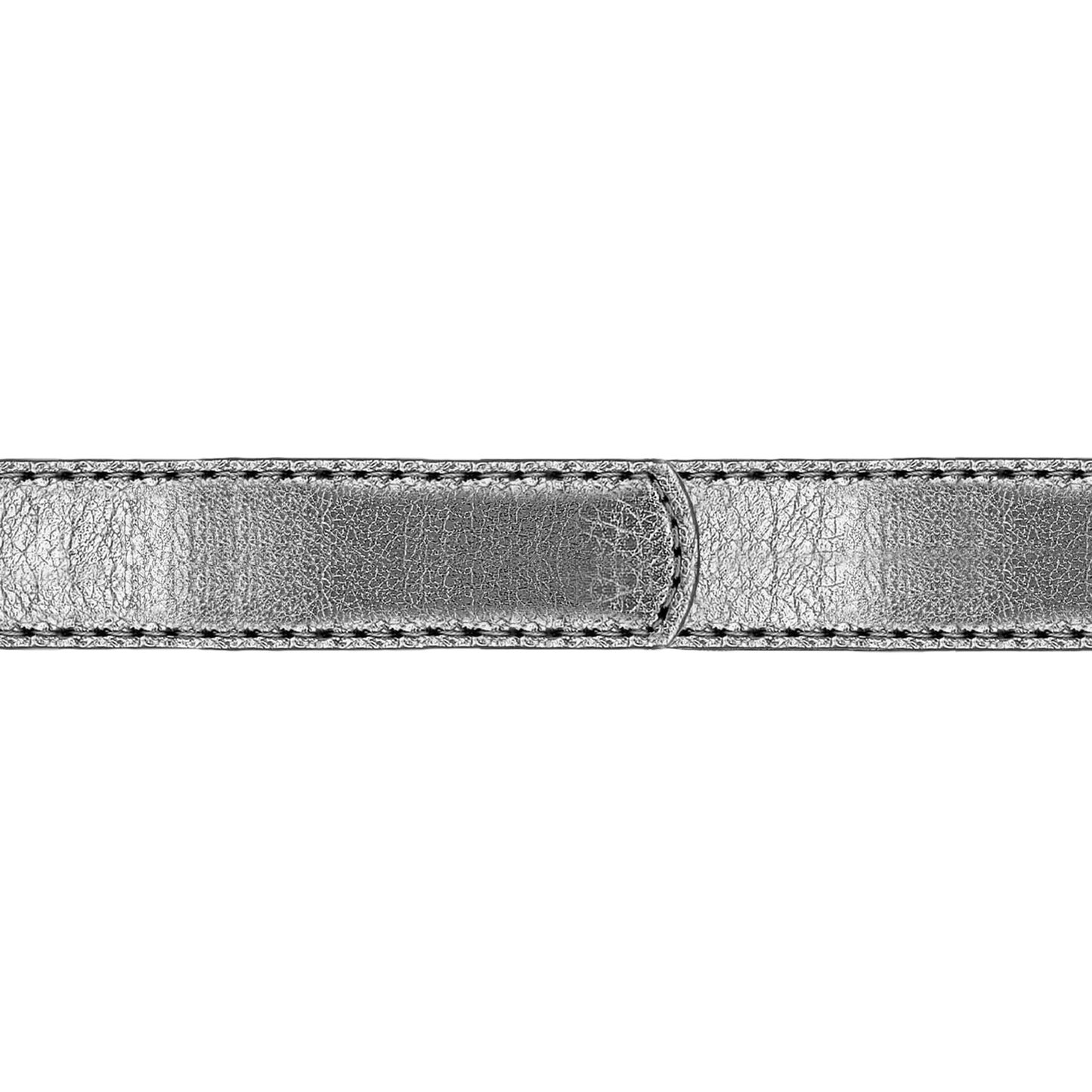 Ceinture enfant 20 mm cuir souple argent boucle Paris argent