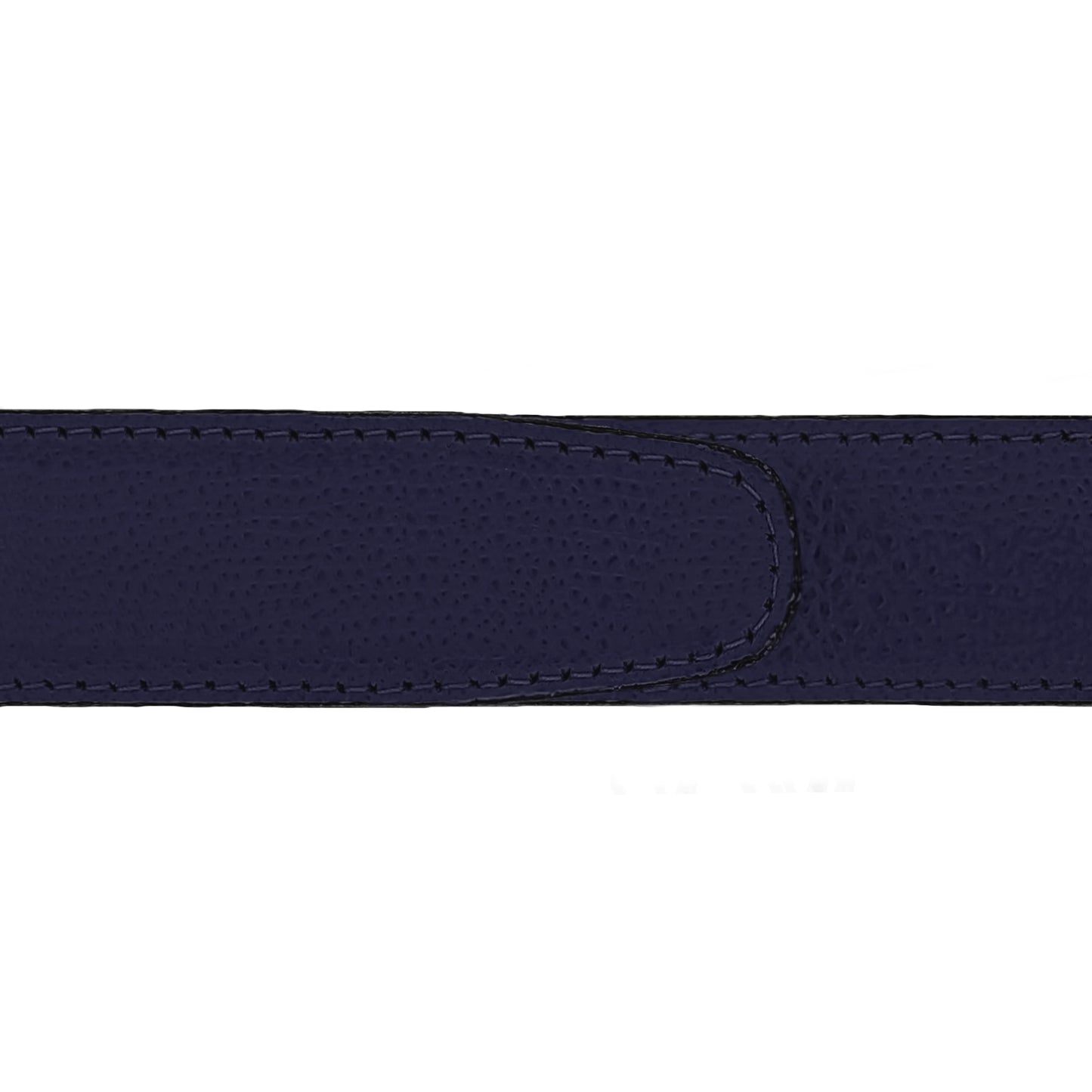 Lanière en cuir grainé bleu marine 30 mm