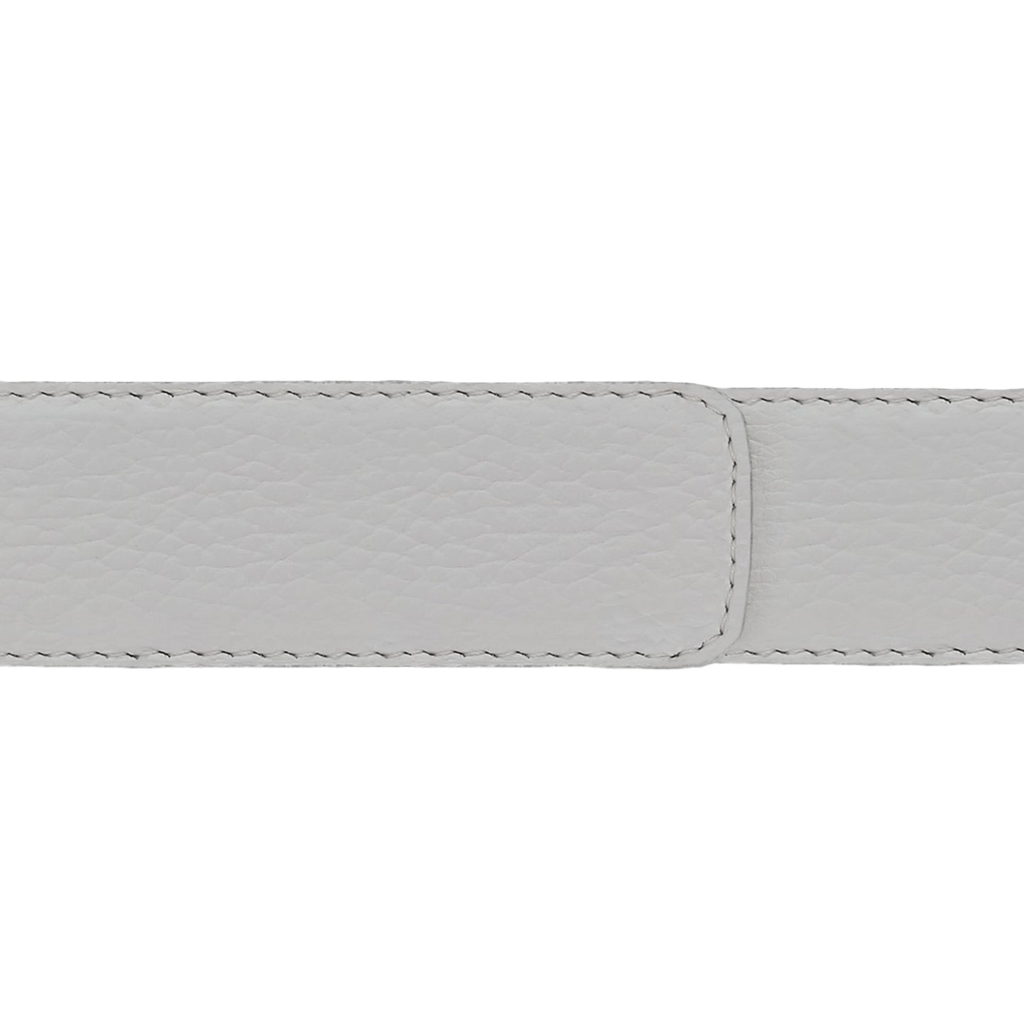 Ceinture 30 mm cuir souple blanc boucle Côme mate