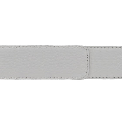 Ceinture 30 mm cuir souple blanc boucle Côme mate