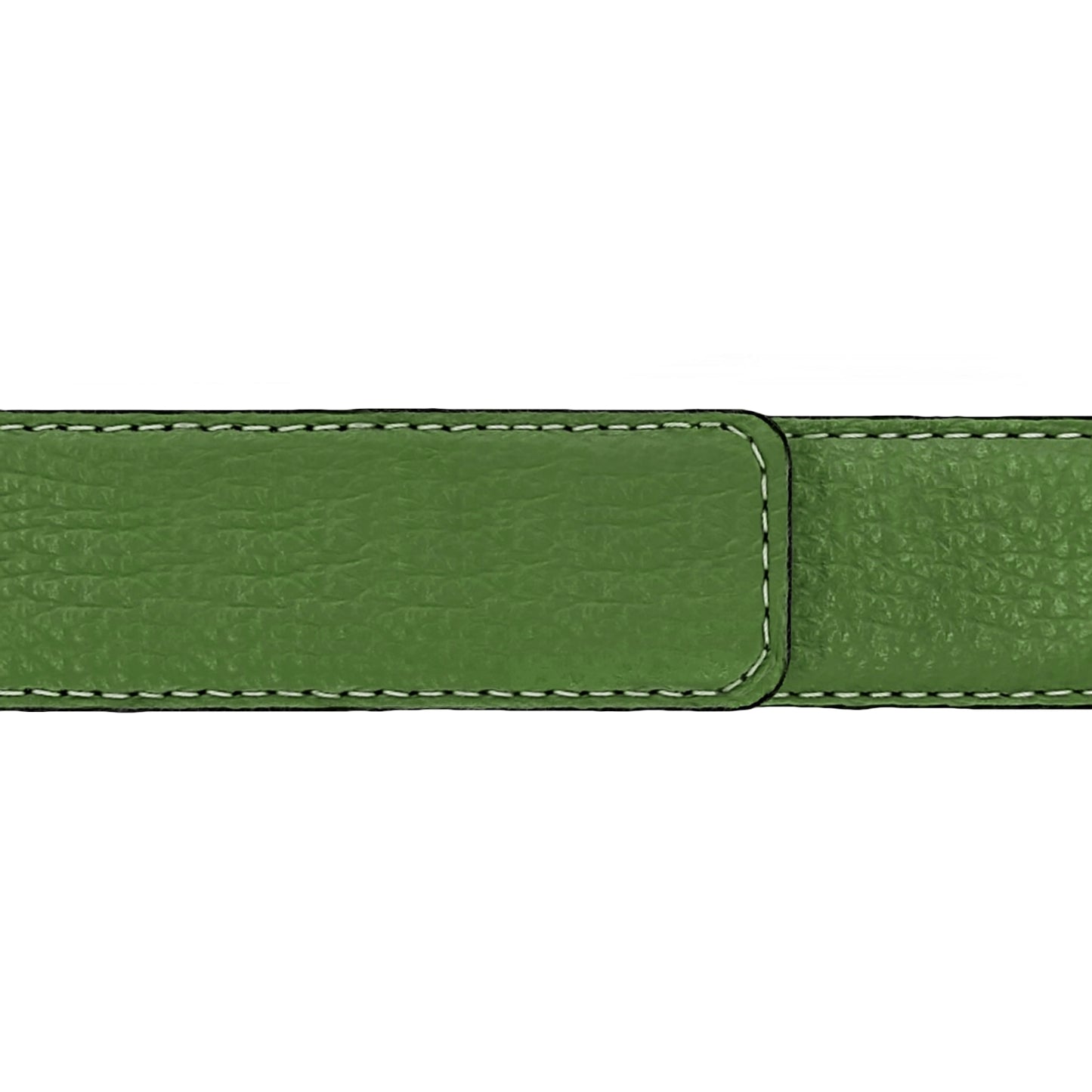 Lanière en cuir souple vert olive 30 mm