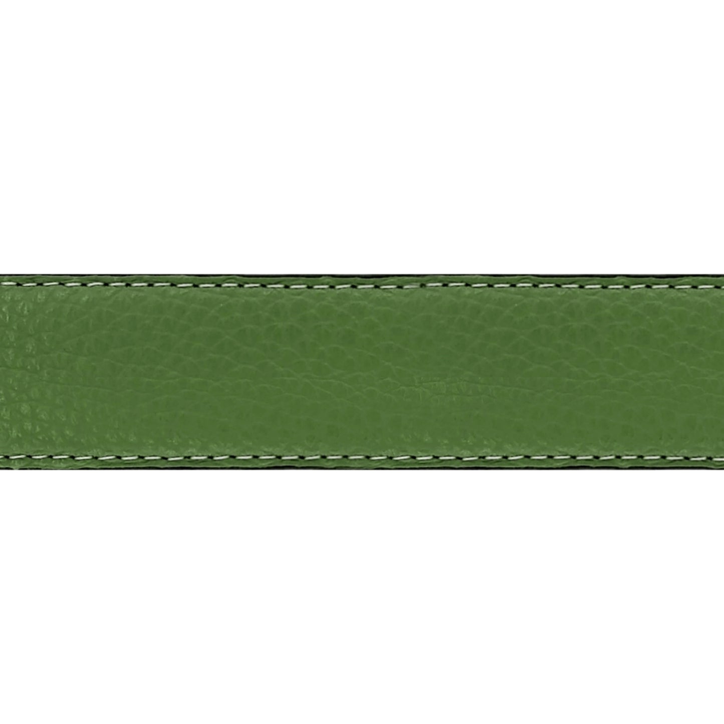 Lanière en cuir souple vert olive 30 mm