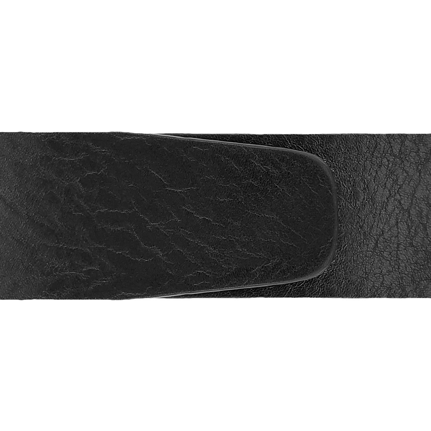 Ceinture 40 mm cuir ceinturon noir boucle Milano mate