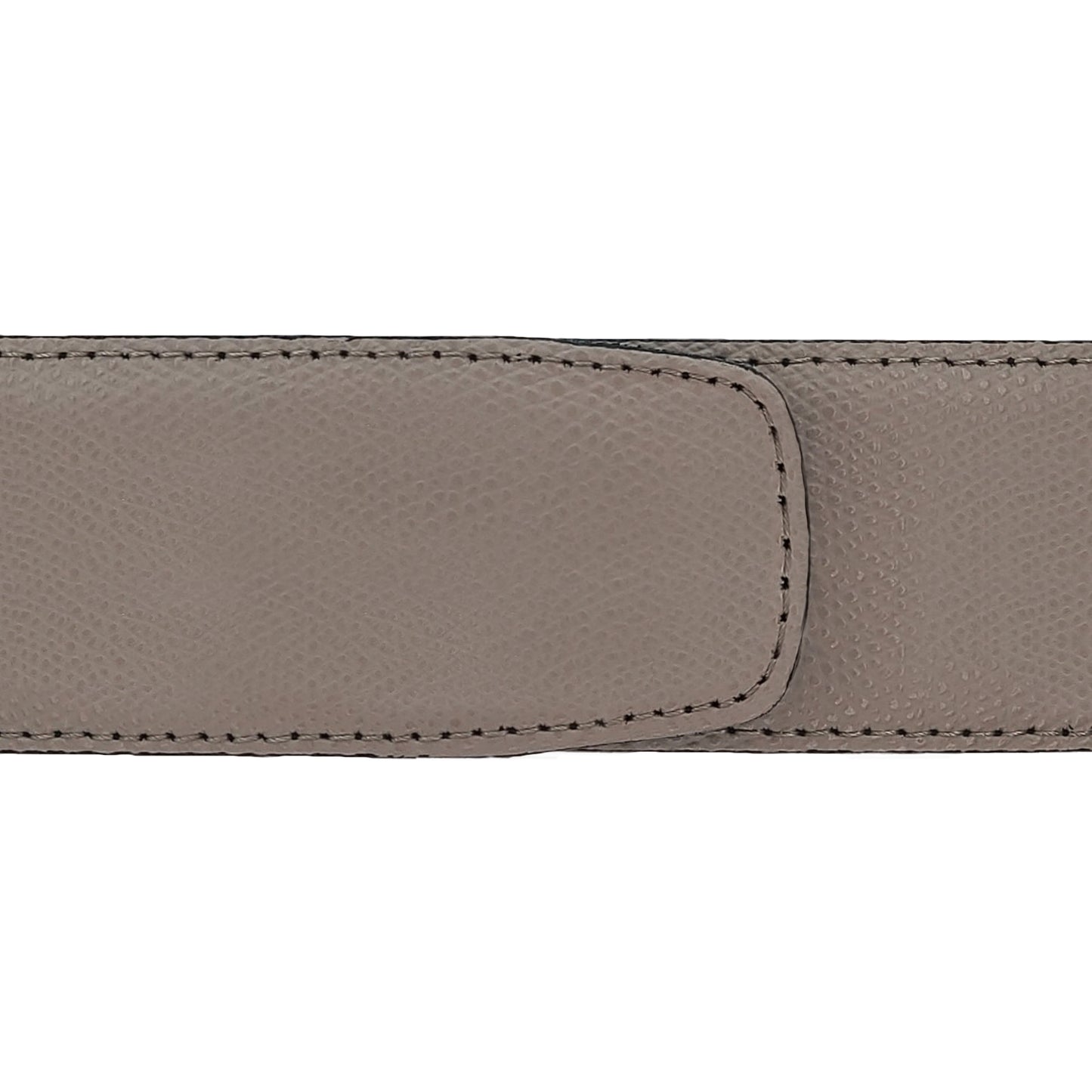 Ceinture 40 mm cuir grainé taupe boucle Milano mate